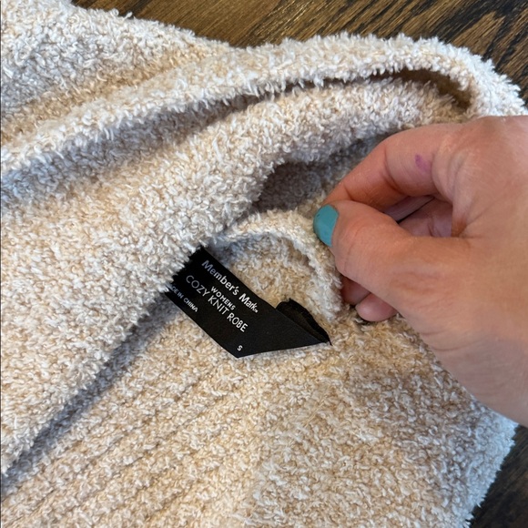 Members mark cozy small knit robe Cream Women's Sweater NWOT - Picture 6 of 7